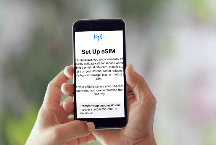 use eSIM on a locked iPhone
