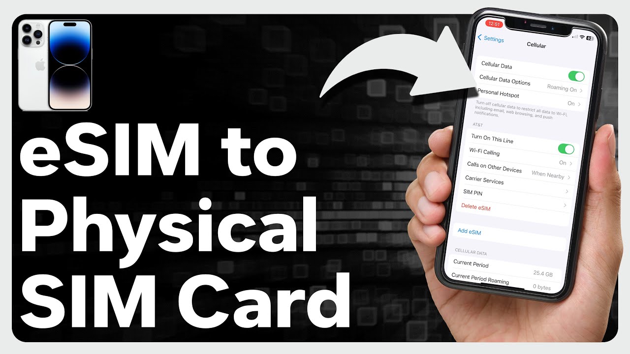 how to switch from esim to physical sim